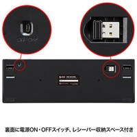 サンワサプライ ワイヤレススリムキーボード RF2.4G パンタグラフ ブラック SKB-WL22BK 1台（直送品）