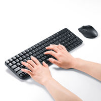 ワイヤレスキーボード　無線マウスセット　メンブレン　コンパクト　ブラック　SKB-WL25SETBK　サンワサプライ　1個