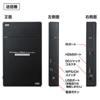 サンワサプライ ワイヤレスHDMIエクステンダー（据え置きタイプ・セットモデル） VGA-EXWHD5 1個（直送品）