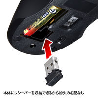 サンワサプライ 静音ワイヤレスブルーLEDマウス MA-WBL33BK 1個