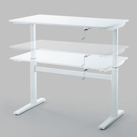 【在庫限り処分品】 サンワサプライ 手動昇降デスク（W1200） ERD-SH12070W 幅1200×奥行700×高さ675～1125mm 1台（直送品）