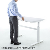 サンワサプライ 手動昇降デスク（W700） ERD-SH7070W 幅700×奥行700×高さ675～1125mm 1台（直送品）