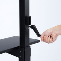 サンワサプライ 32型～52型対応手動上下昇降液晶ディスプレイスタンド CR-PL25BK 1台（直送品）