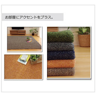 イケヒコ ラグ 3畳タイプ 洗える 『ノベル』 オレンジ 約200×250cm すべりにくい裏地加工 3964429 1枚（直送品）