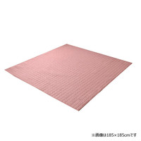 イケヒコ ラグ 2畳タイプ 洗える 無地 『コルム』 ローズ 約185×185cm ホットカーペット対応 1291300255501 1枚（直送品）