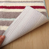 イケヒコ バスマット 抗菌防臭 吸水 部屋干しOK 『グリース 銀イオン』 ブルー 約45×60cm 1枚（直送品）