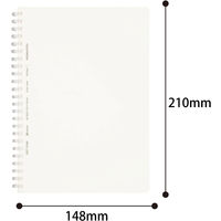 コクヨ ソフトリングノート B罫(中横罫) A5(3号) 80枚 透明 ス-SV538B-T 1セット(1冊×10)
