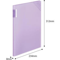 コクヨ クリヤーホルダーブック<モッテ> (固定式)A4縦 紫6ポケット フ-LM5710V-6 1セット(1冊×10)