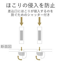 延長コード 電源タップ 2m 2ピン 4個口 コーナー型 雷ガード ほこり防止 黒 AVT-D9-2420BK エレコム 1個