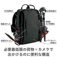 ELECOM off toco/2STYLEカジュアルカメラバッグ/バックパック/ハイグレード/Lサイズ/ブラック DGB-S037BK 1個