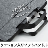 パソコンケース PCバッグ ～11.6インチ 取っ手付 持ち運び 小物入れ グレー BM-IBCH11RGY エレコム 1個（直送品）