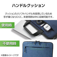 SurfaceLaptopGo パソコンケース 12.4インチ 小物収納 起毛素材 ネイビー BM-IBMSLG20NV エレコム 1個