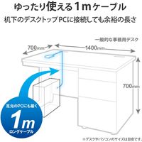 エレコム ICカードリーダライタ/非接触式/ケーブル1m/ブラック MR-ICA001BK 1個（直送品）