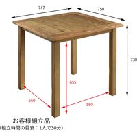 B.Bファニシング LAGOL ダイニングテーブル 幅750×奥行747×高さ730mm LADT-75 1台（直送品）