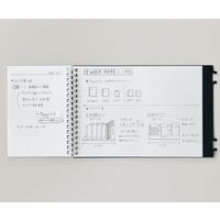 リヒトラブ hirakuno ツイストノート A6/A5E 17穴 リーフA6/10枚 A5E/10枚 シルバー N1677-26 1セット(3冊)