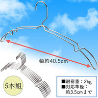 コモライフ 風が通るステンレスハンガー 5本組 390177 1個(5本組)（直送品）