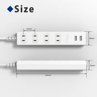 トップランド 延長コード 電源タップ 1m 4個口 USBーA充電ポート(2個口)付 抗菌加工 STPA410-WT 1個