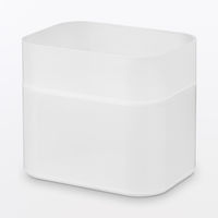 無印良品 再生ポリプロピレン入りメイクボックス １／２横ハーフ 約１５０×１１０×８６ｍｍ 1セット（1個×2） 良品計画