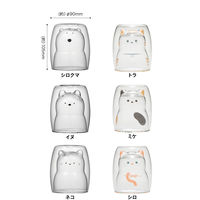uca(ユーシーエー) 食器 コップ 耐熱ネコグラス シロ 869788 1セット（2個）（直送品）