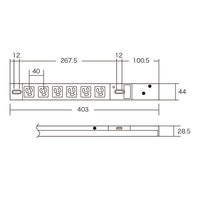 サンワサプライ 19インチサーバーラック用コンセント(20A) TAP-SVSL206 1個（わけあり品）