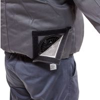 AMTX NK-001 ファン付防炎作業服 チャコール 5L　1着 日光物産（直送品）