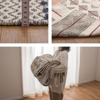 萩原 コットン100％ インド綿ラグ・マット SARAL(サラル) 500×800mm ラッセル 270073410 1枚（直送品）