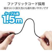 スタンドマイク 小型 フレキシブルアーム ミュートボタン 3.5φ 通話 WEB会議 ブラック HS-MC07BK エレコム 1個（直送品）