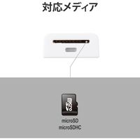 エレコム Lightningカードリーダー/microSD専用/Type-C変換アダプタ付属/直挿し/ホワイト MR-LD102WH 1個