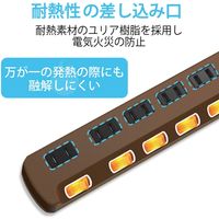 延長コード 電源タップ 3m 6個口 個別スイッチ 雷ガード ほこり防止 ブラウン T-K6A-2630BR エレコム 1個