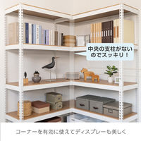 ドリームウェア シェルフ5段 幅1210mm+シェルフ5段 幅810mm 連結セット MK-C82NWH 1セット（直送品）