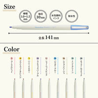 リヒトラブ リヒトmyfa推し活ライフログデコレーションマーカーペンパウダーブルー PN102-14 1セット(1本×10)（直送品）