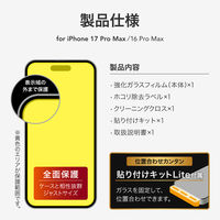 iPhone 17 Pro Max/iPhone 16 Pro Max ガラスフィルム  覗き見防止180° 指紋防止 全画面保護（直送品）