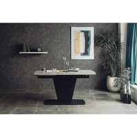 【軒先渡し】東馬 UP シウバ伸長テーブル 幅1800×奥行900×高さ710mm コンクリート調 54688570 1台（直送品）