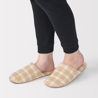 無印良品 綿フランネル履き心地やわらか足なりスリッパ ＸＬ ２７．５～３０ｃｍ用 マスタード 良品計画