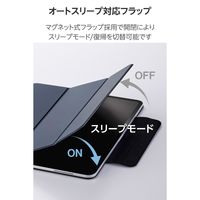 エレコム iPad Pro ケース 13インチ (M4) マグネット着脱フラップ 軽量 TB-A25PLWVPF2NV 1個