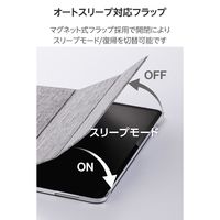 エレコム iPad Pro ケース 13インチ (M4) ファブリックフラップ 軽量 TB-A25PLWVCGY 1個