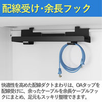 【組立設置込】プラス US-2 両袖机 幅1500×奥行700mm ホワイト US-NS157A-33 WS/W4 1台（直送品）