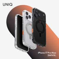 iPhone 17 Pro Max UNIQ 回転式リングスタンド付き Magsafe対応 ケース  カーボンブラック（直送品）