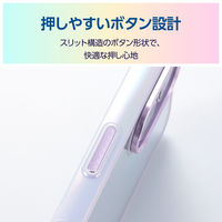 iPhone17 ケース ハイブリッド 磁気吸着対応メタルステッカー付 オーロラ ラベンダー PM-A25AHVCAPU エレコム 1個（直送品）