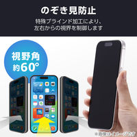 iPhone Air ガラスフィルム 高透明 覗き見防止 左右視線ブロック ブラック PM-A25BFLGFPF2 エレコム 1個（直送品）