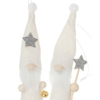 クリスマス　フェルトサンタ2点セット ホワイト LAKOLE/ラコレ