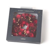 クリスマス　ドライリース(23cm) レッド LAKOLE/ラコレ