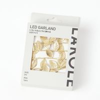 クリスマス　グリッターLEDリーフ(ゴールド) LAKOLE/ラコレ