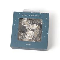 クリスマス　ドライリース(18cm) ホワイト LAKOLE/ラコレ