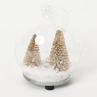 クリスマス　LEDガラスドームオーナメント(S) LAKOLE/ラコレ