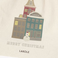 【アウトレット】クリスマス　ミニ巾着 スノーマン LAKOLE/ラコレ