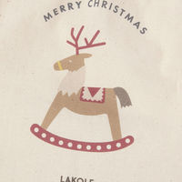【アウトレット】クリスマス　ミニ巾着 トナカイ LAKOLE/ラコレ