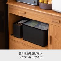 フタ付きストックケース 米びつ（インナーセット）10kg ブラック LBK-50_Bk 1個 日本製 計量カップ付き ライクイット