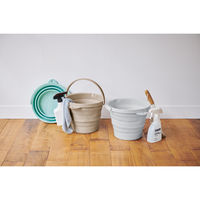 ソフトバケツ8型 ミントグリーン 1個 伊勢藤