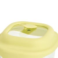 耐熱ガラス製 保存容器 500mL イエロー LNG481 1個 電子レンジ・オーブン・食洗機対応 LIV PLUS
